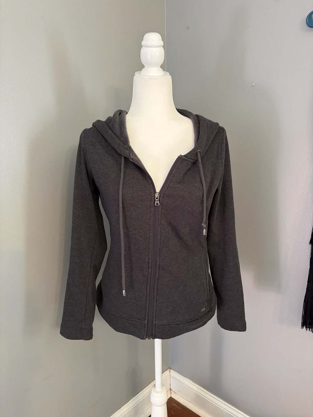 Ugg Zip Up Hoodie Size S Dark Gray Sherpa Lined Fleece Jacket